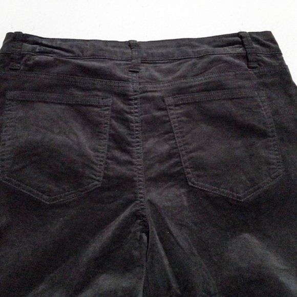 Time And Tru Velvet High Rise Fitted Pants - Picture 3 of 8